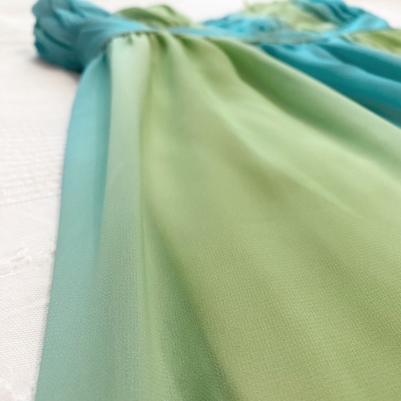 AFTER SIX TROPICAL OMBRE BRIDESMAID SLEEVELESS EMPIRE WAIST COLORFUL GOWN - 4 - Picture 9 of 10